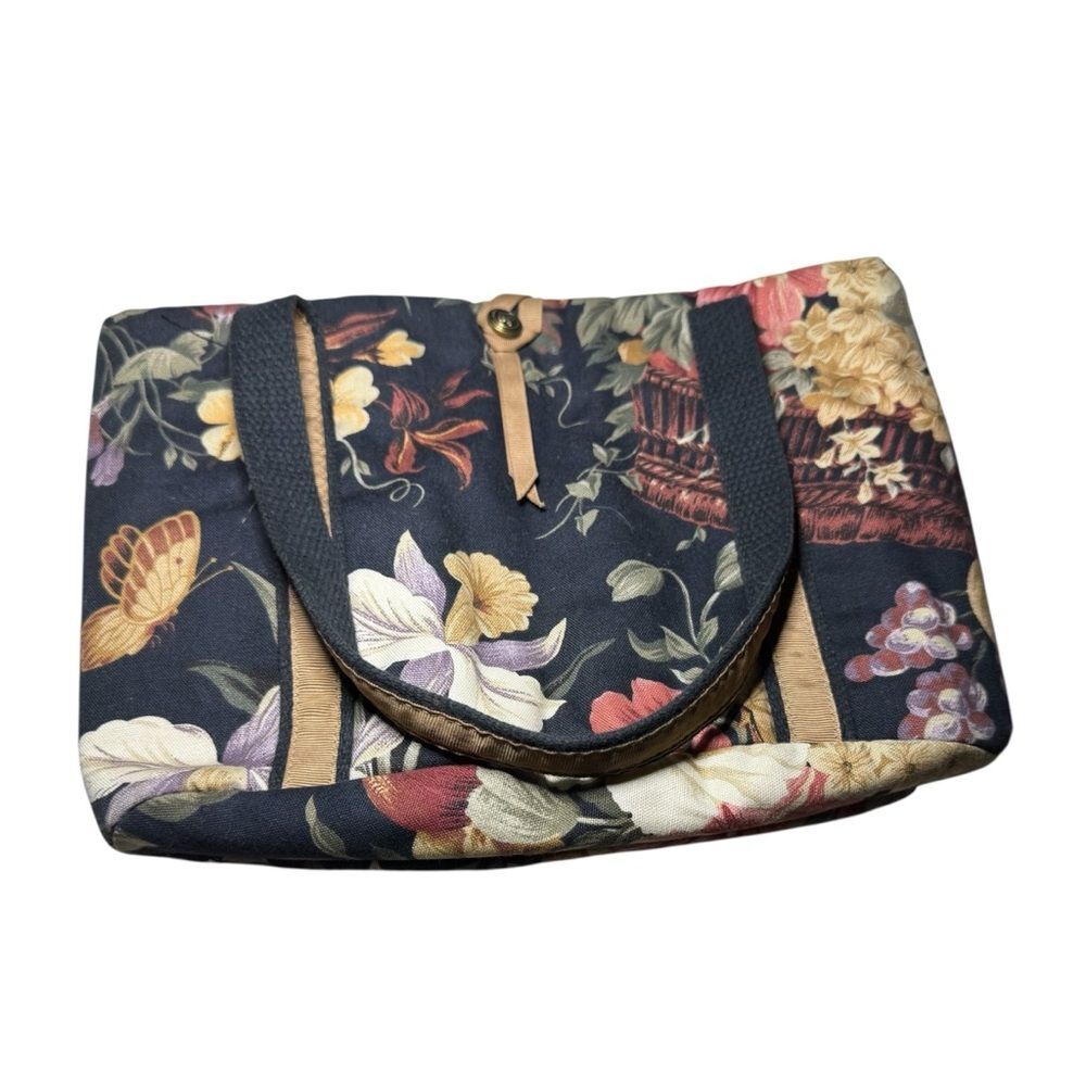 Kay King Women Black Floral Shoulder Bag Grannycore Cottagecore Fairy Whimsigoth